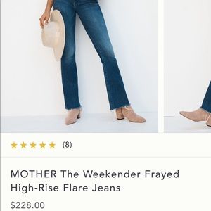 MOTHER The Weekender Frayed High-Rise Flare Jeans
